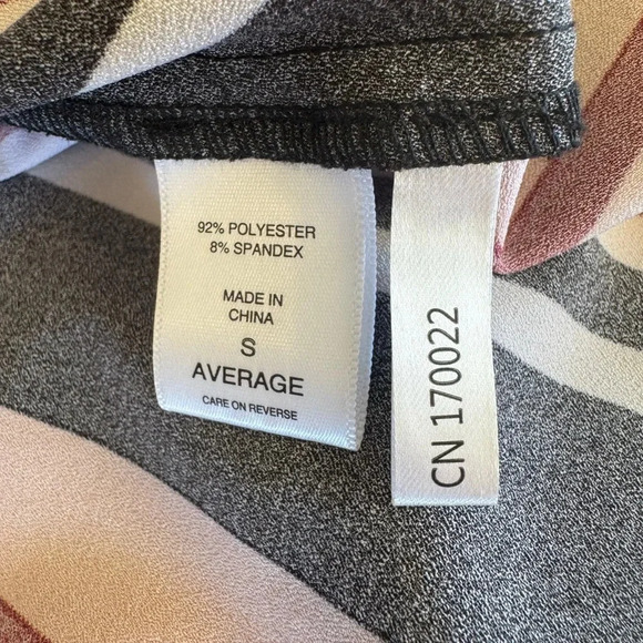 NEW YORK & COMPANY Women’s PINK / Black MULTI STRIPE SLEEVLESS SHIRT DRESS Small - Picture 8 of 8